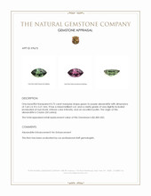 0.75 Ct. Alexandrite from Ceylon (Sri Lanka) Appraisal