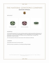 0.55 Ct. Alexandrite from Ceylon (Sri Lanka) Appraisal