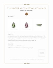 0.82 Ct. Alexandrite from Ceylon (Sri Lanka) Appraisal