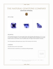 2.90 Ct. Tanzanite from Tanzania Appraisal