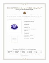 2.01 Ct. Tanzanite from Tanzania Scan Report