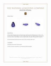 2.85 Ct. Tanzanite from Tanzania Appraisal