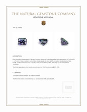 2.28 Ct. Tanzanite from Tanzania Appraisal