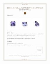 3.42 Ct. Tanzanite from Tanzania Appraisal