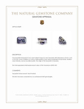 2.46 Ct. Bi Color Tanzanite from Tanzania Appraisal