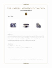 2.46 Ct. Tanzanite from Tanzania Appraisal