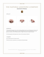 1.37 Ct. Pinkish Brown Zircon from Ceylon (Sri Lanka) Appraisal