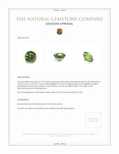 1.18 Ct. Demantoid Garnet from Madagascar Appraisal