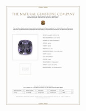 1.62 Ct. Purple Spinel from Ceylon (Sri Lanka) Scan Report