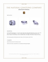 1.12 Ct. Grey Spinel from Ceylon (Sri Lanka) Appraisal