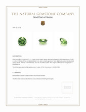 1.11 Ct. Demantoid Garnet from Madagascar Appraisal