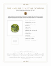 0.57 Ct. Green Zircon from Ceylon (Sri Lanka) Scan Report