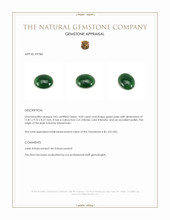 4.05 Ct. Green Cabochon Jade from Burma (Myanmar) Appraisal