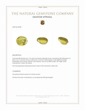 1.78 Ct. Cabochon Chrysoberyl from Ceylon (Sri Lanka) Appraisal