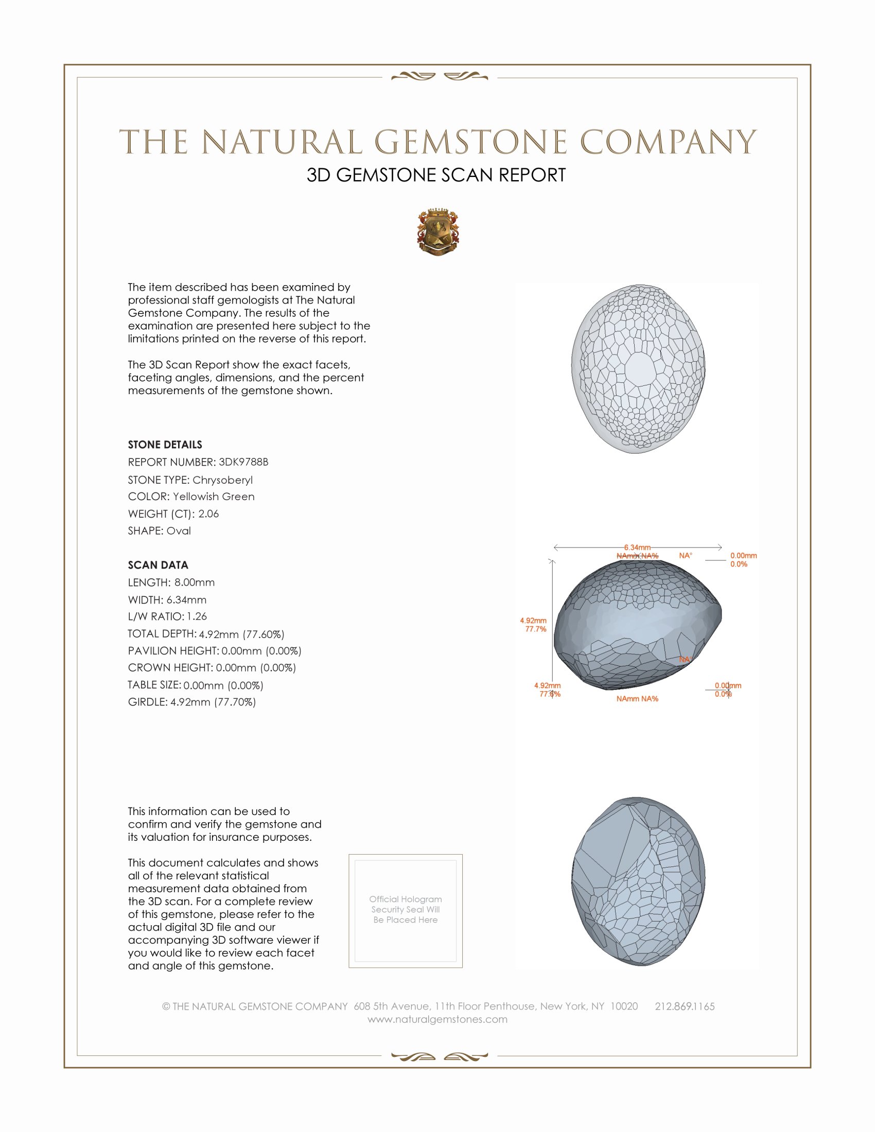 2.06 Ct. Cabochon Chrysoberyl from Ceylon (Sri Lanka)