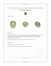 2.73 Ct. Brownish Green Cabochon Chrysoberyl from Ceylon (Sri Lanka) Appraisal