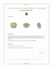2.06 Ct. Cabochon Chrysoberyl from Ceylon (Sri Lanka) Appraisal