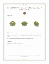 1.49 Ct. Cabochon Chrysoberyl from Ceylon (Sri Lanka) Appraisal