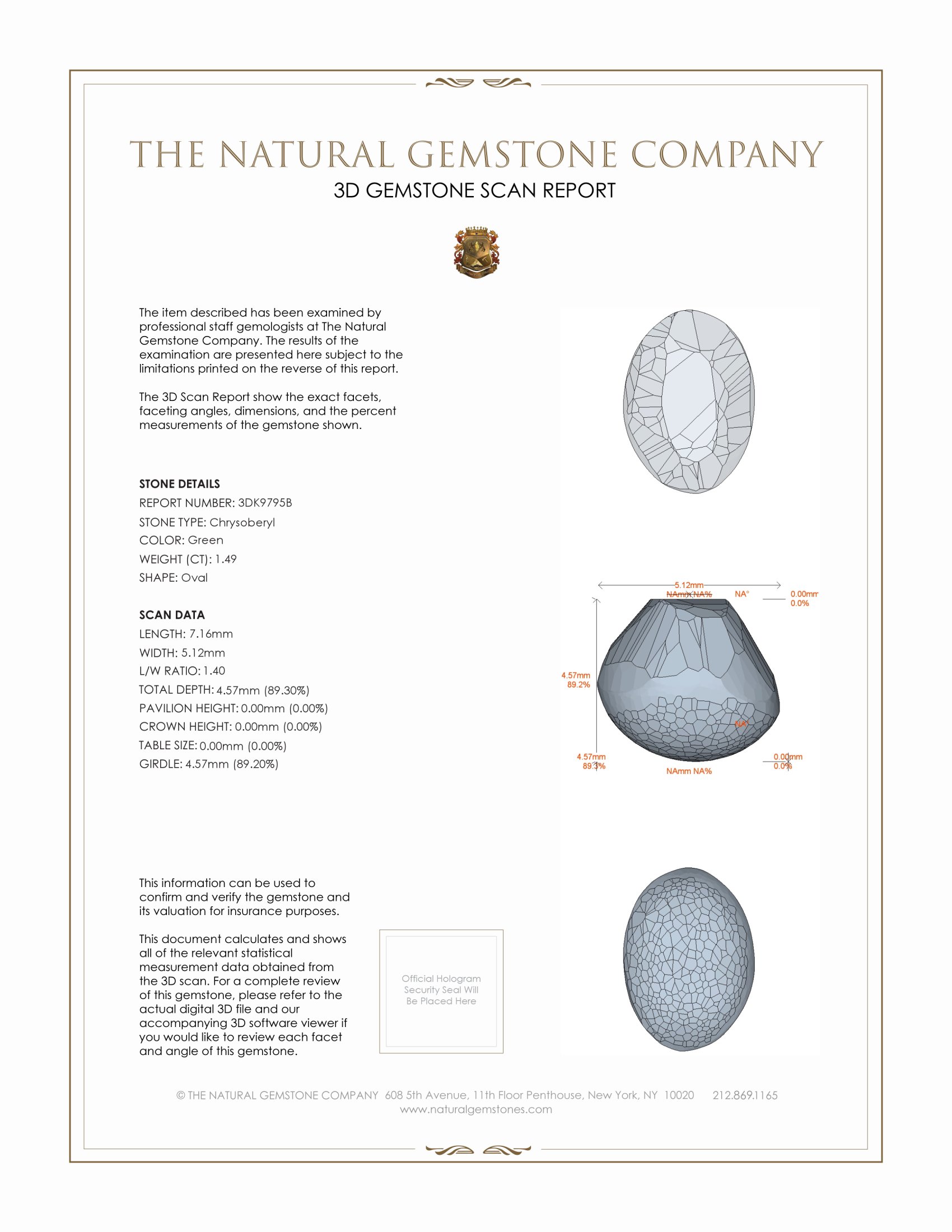 1.49 Ct. Cabochon Chrysoberyl from Ceylon (Sri Lanka)