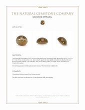 0.87 Ct. Cabochon Chrysoberyl from Ceylon (Sri Lanka) Appraisal