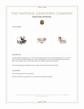 4.19 Ct. Peach Zircon from Malawi Appraisal