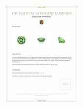 1.08 Ct. Demantoid Garnet from Madagascar Appraisal