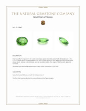 1.22 Ct. Tsavorite Garnet from Tanzania Appraisal