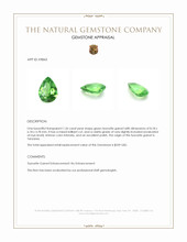 1.26 Ct. Tsavorite Garnet from Tanzania Appraisal