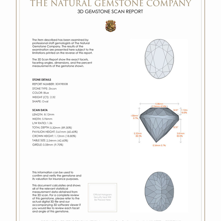 2.32 Ct. Zircon from Malawi