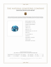 1.02 Ct. Blue Zircon from Malawi Scan Report