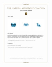 1.63 Ct. Blue Zircon from Malawi Appraisal