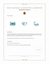3.55 Ct. Zircon from Malawi Appraisal