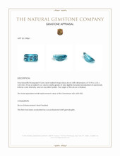 3.64 Ct. Blue Zircon from Malawi Appraisal