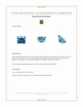 1.60 Ct. Blue Zircon from Malawi Appraisal
