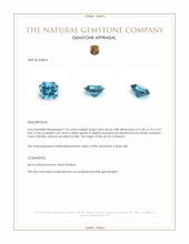1.65 Ct. Blue Zircon from Malawi Appraisal