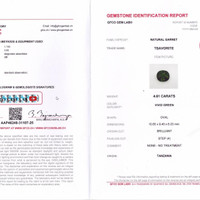 4.61 Ct. Tsavorite Garnet from Tanzania Scan Report