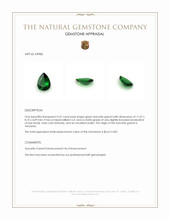 2.41 Ct. Tsavorite Garnet from Tanzania Appraisal