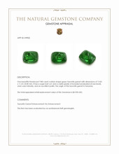 9.80 Ct. Cabochon Tsavorite Garnet from Tanzania Appraisal