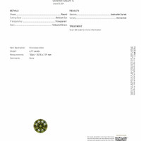6.11 Ct. Demantoid Garnet from Namibia Scan Report