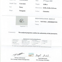 11.90 Ct. Jeremejevite from Madagascar Scan Report