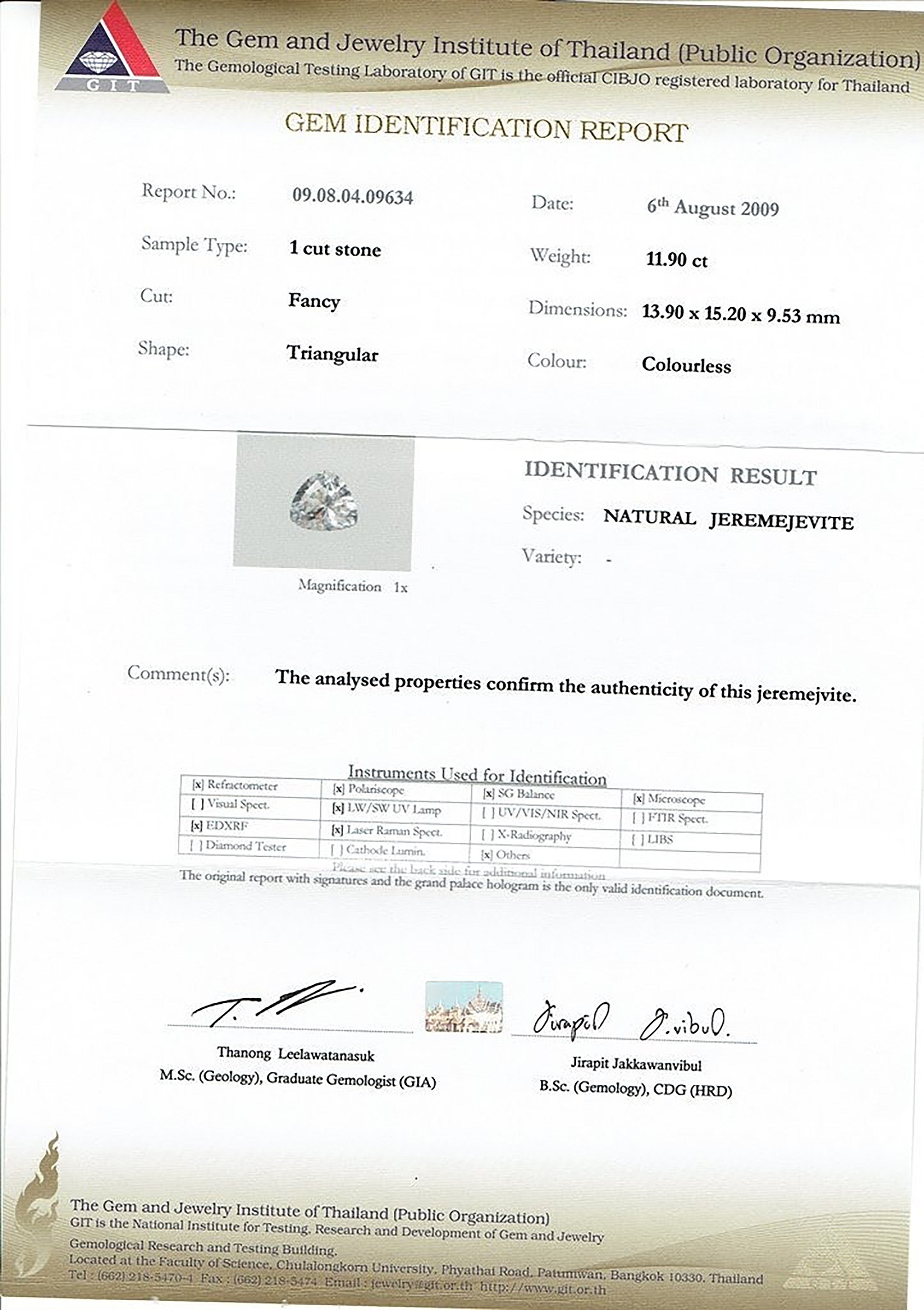 11.90 Ct. Jeremejevite from Madagascar