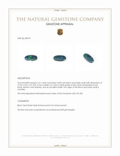 2.41 Ct. Multi Color Black Opal (Dark Opal) from Australia Appraisal