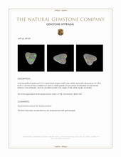 0.73 Ct. Multi Color White Opal from Australia Appraisal