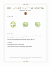 1.44 Ct. Cabochon Chrysoberyl from Ceylon (Sri Lanka) Appraisal