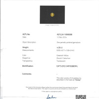 4.09 Ct. Cabochon Chrysoberyl from Ceylon (Sri Lanka) Scan Report