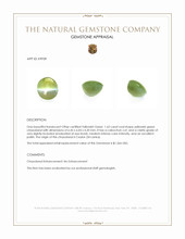 1.62 Ct. Cabochon Chrysoberyl from Ceylon (Sri Lanka) Appraisal