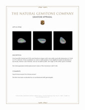 0.98 Ct. Multi Color White Opal (Light Opal) from Australia Appraisal