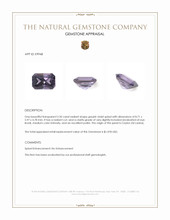2.20 Ct. Greyish Violet Spinel from Ceylon (Sri Lanka) Appraisal