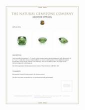 1.77 Ct. Demantoid Garnet from Madagascar Appraisal