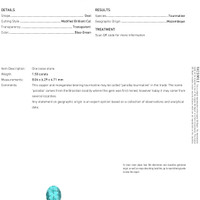 1.50 Ct. Paraiba Tourmaline from Mozambique Scan Report